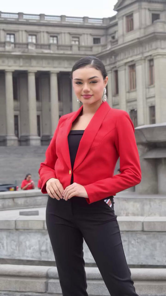 Blazer Smoking "Rouge" - Rojo Intenso