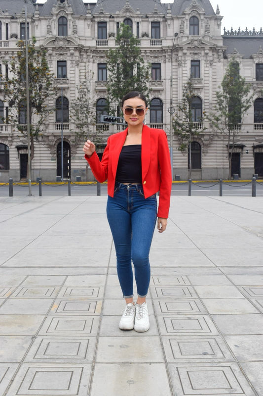Blazer Smoking "Rouge" - Rojo Intenso